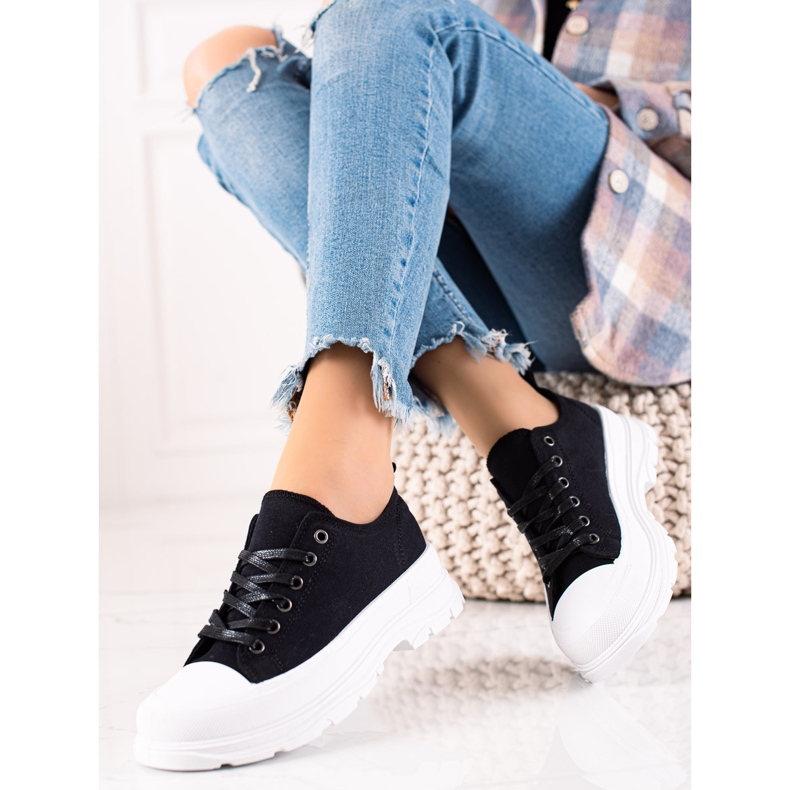 TRENDI Scarpe da ginnastica nere nero 1