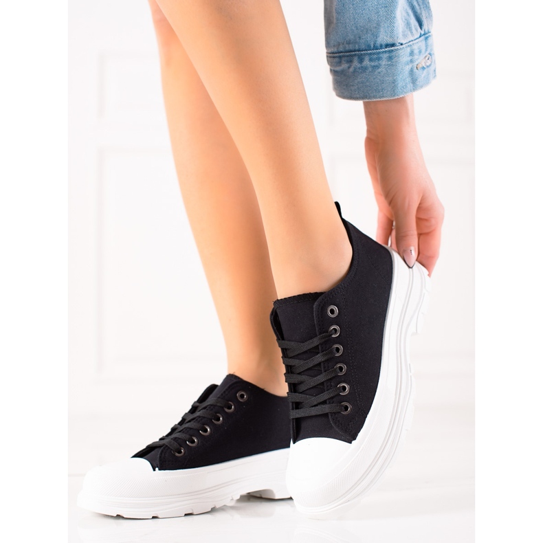 TRENDI Sneakers basse nere nero 1