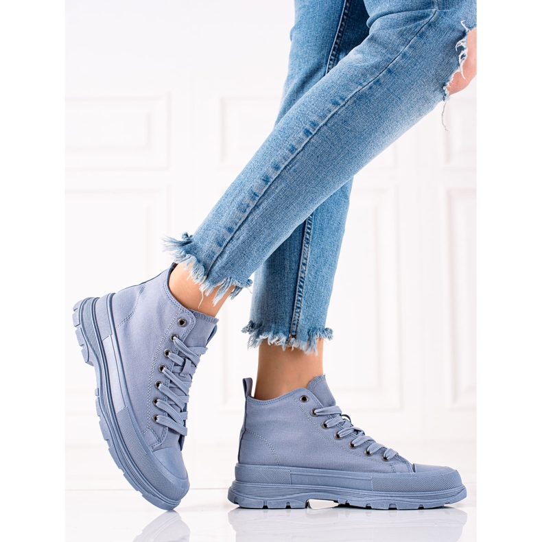 Forever Folie Sneakers Blu Sulla Piattaforma 1