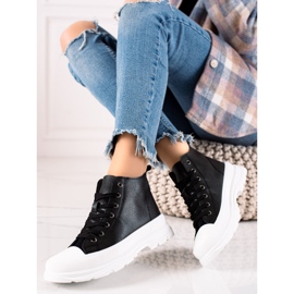 Forever Folie Sneakers alte alla moda nero 1