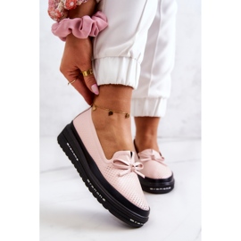 Vinceza Mocassini da donna in pelle rosa Cannes 1