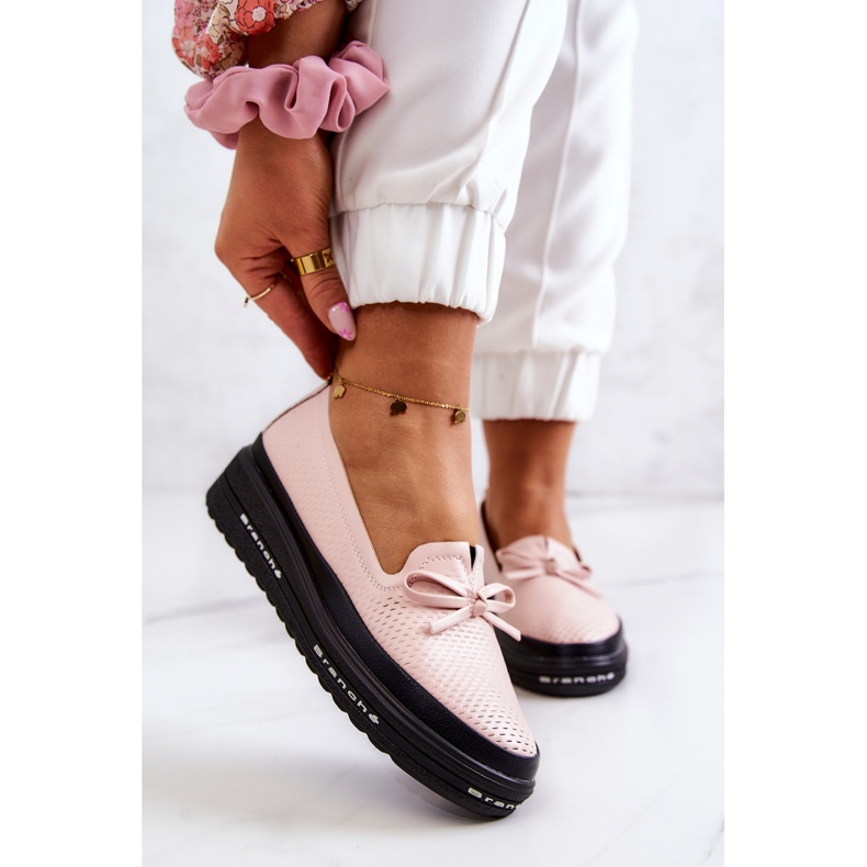 Vinceza Mocassini da donna in pelle rosa Cannes 1