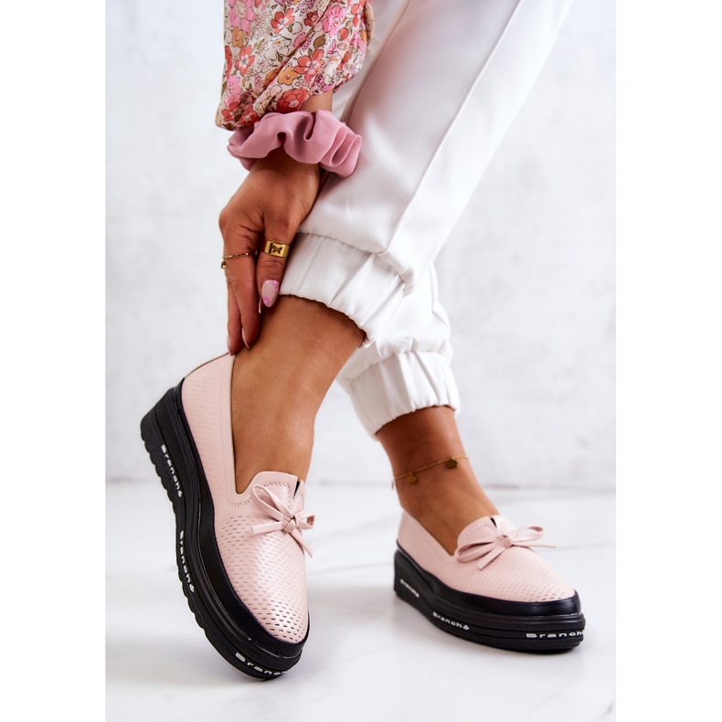 Vinceza Mocassini da donna in pelle rosa Cannes 2