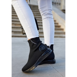 Vinceza Calzini sportivi neri da donna Runaway nero 2