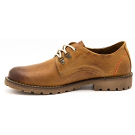 Olivier Scarpe da uomo 812MP stivaletti in pelle rossa marrone arancia 1