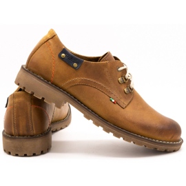 Olivier Scarpe da uomo 812MP stivaletti in pelle rossa marrone arancia 3