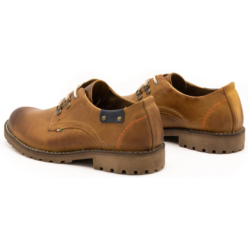 Olivier Scarpe da uomo 812MP stivaletti in pelle rossa marrone arancia 5