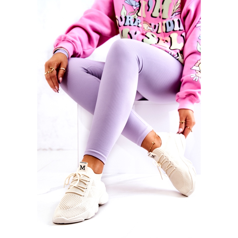 PS1 Scarpe Sportive Sneakers Tessuto Nolene beige chiaro 3