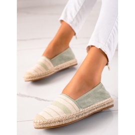 Anesia Paris Espadrillas casual beige verde 2
