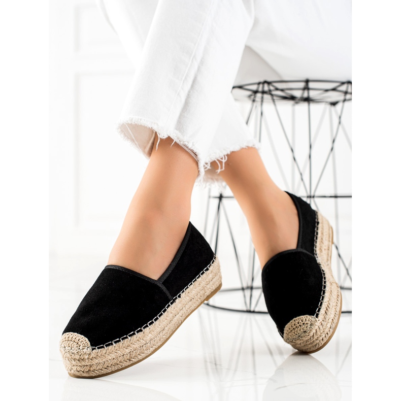 Bestelle Espadrillas nere sulla piattaforma nero 1