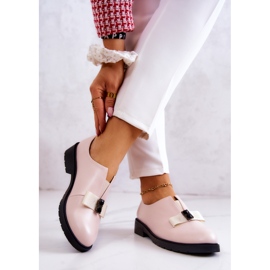 S.Barski Scarpe brogue da donna slip on con decorazione Janelle beige rosa 2