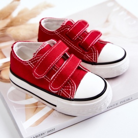 Sneakers Bernie con velcro rosse da bambino rosso 2