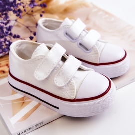Sneakers Per Bambini Con Velcro Bernie Bianco 2