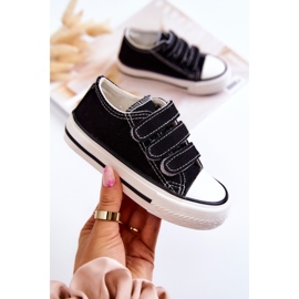 Sneakers da bambino Bernie con velcro nere nero 1