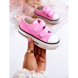 Sneakers Per Bambini Con Velcro Rosa Bernie 1