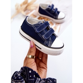 Sneakers Per Bambini Con Velcro Bernie Blu Navy 1