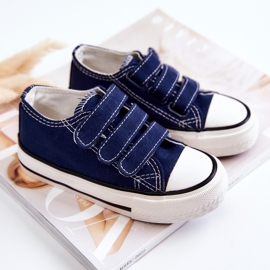 Sneakers Per Bambini Con Velcro Bernie Blu Navy 2