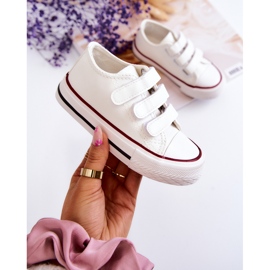 Sneakers da Bambino in Pelle Sneakers con Velcro Bianco Foster 1
