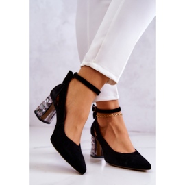 Décolleté in camoscio con fiocco Maciejka 05059-11 nero 2