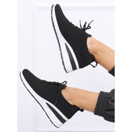 Scarpe con zeppa a calzino Binita Nero 1