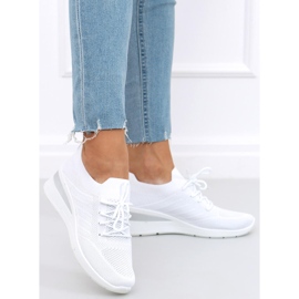 Scarpe con zeppa a calzino Binita White bianca 1