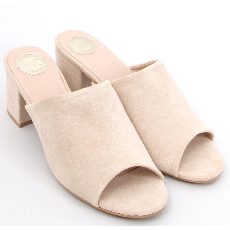 Ciabatte con tacco Alessia Beige 2