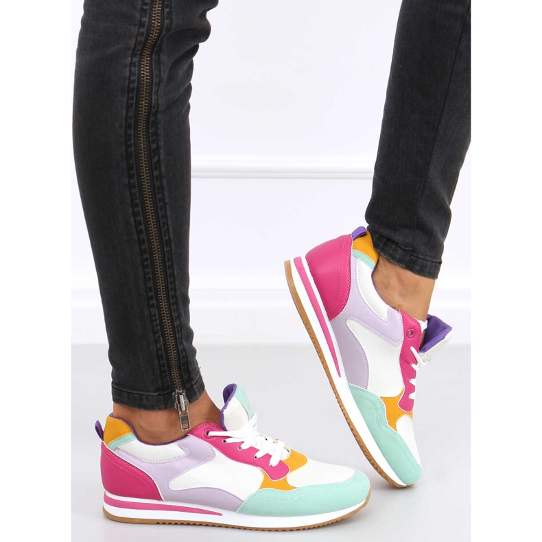 Scarpe sportive da donna Pokki Fushia rosa multicolore 2