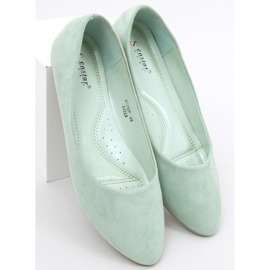 Ballerine Pari Green in suede liscio verde 2