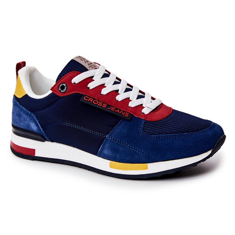 Scarpe sportive da uomo Cross Jeans JJ1R4008C blu navy multicolore 1