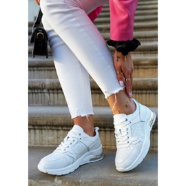 S.Barski Sneakers Zeppa da Donna in Pelle Bianche Phiness bianco 1