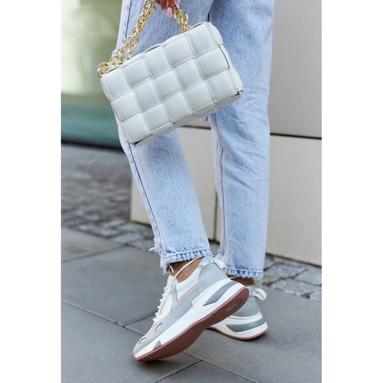 Vinceza Scarpe Sportive da Donna Sneakers Bianco-Grigio Spencer 1