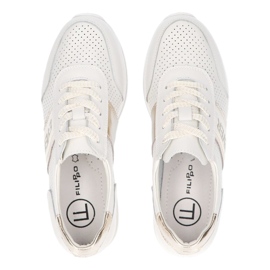 Ever Scarpe sportive da donna Filippo DP1414 bianche e oro bianco d'oro 8