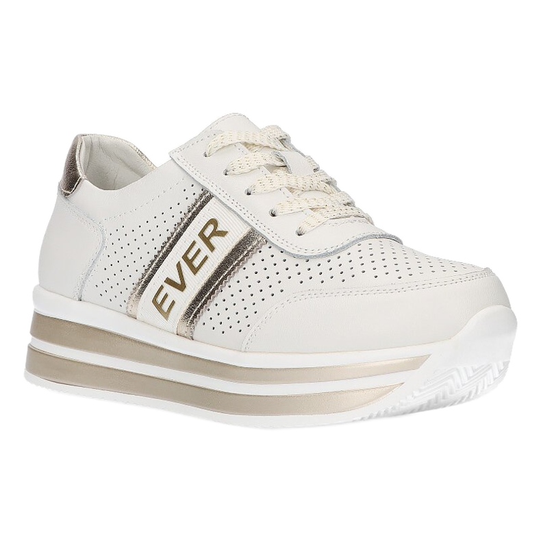 Ever Scarpe sportive da donna Filippo DP1414 bianche e oro bianca d'oro 5