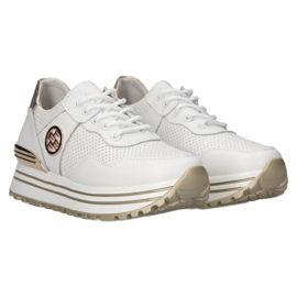 Sneakers in pelle Filippo DP3538/22 WH bianco 2