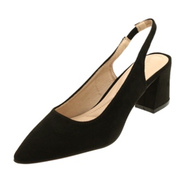 Eleganti Décolleté In Pelle Scamosciata Evento 22SD98-4549 Nero 3