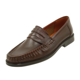 Pilbut Mocassini in pelle marrone Morello 3