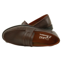 Pilbut Mocassini in pelle marrone Morello 5