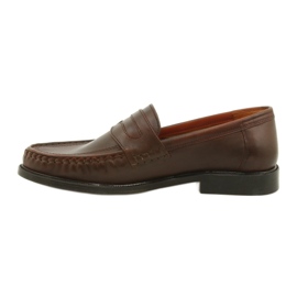 Pilbut Mocassini in pelle marrone Morello 1