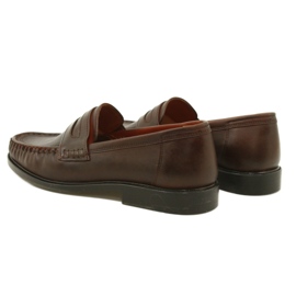 Pilbut Mocassini in pelle marrone Morello 4