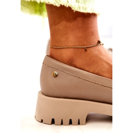 Scarpe da donna in pelle Fringes Maciejka 05497-04 Beige 5
