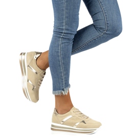 Sneakers in pelle scamosciata Filippo DP2004/21 BE beige d'oro 4