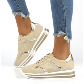 Sneakers in pelle scamosciata Filippo DP2004/21 BE beige d'oro 1