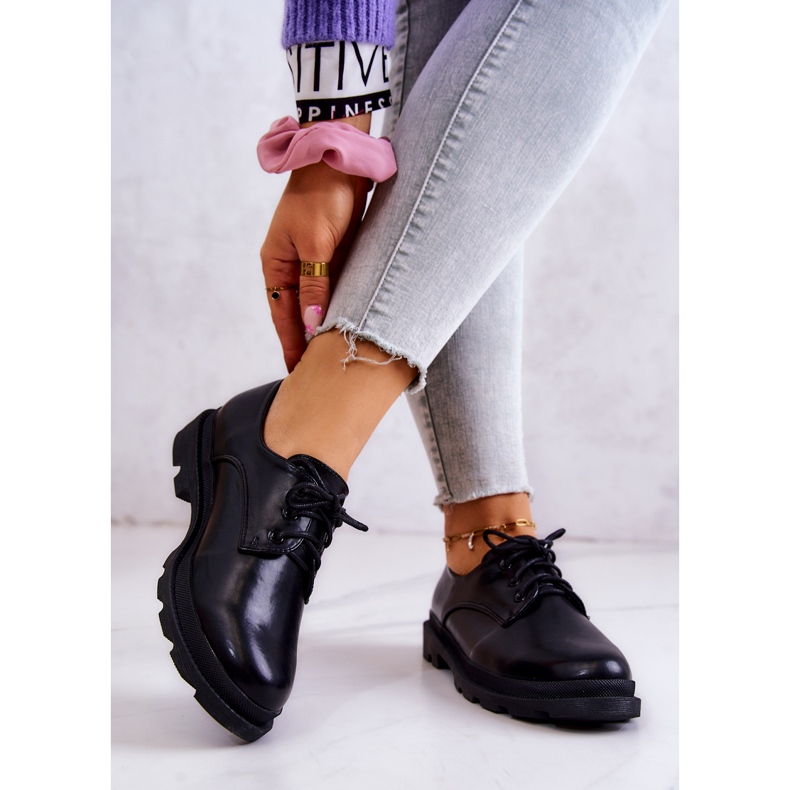 S.Barski Scarpe Oxford classiche da donna nere Colton nero 2