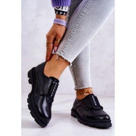 S.Barski Scarpe senza lacci in pelle da donna nere Kirstee nero 2