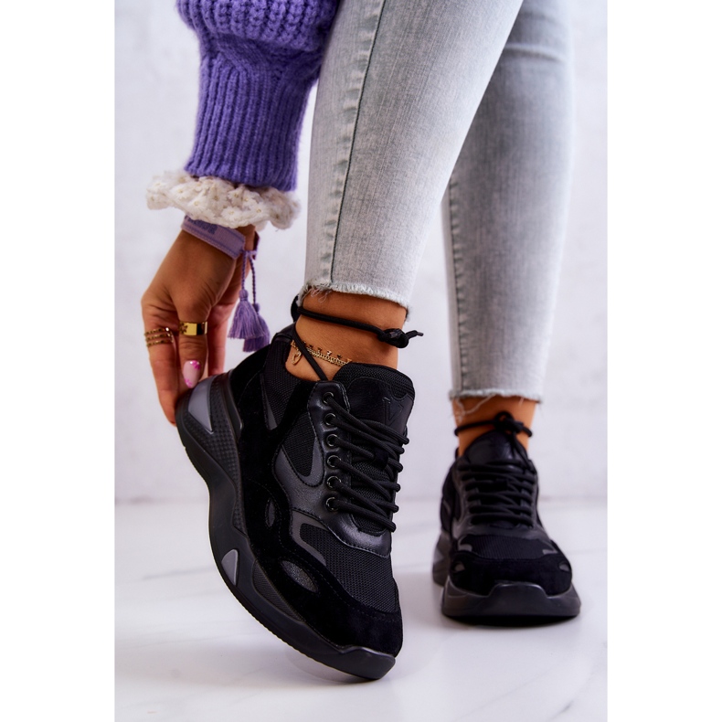 Vinceza Scarpe sportive da donna Sneakers Black Spencer nero 1