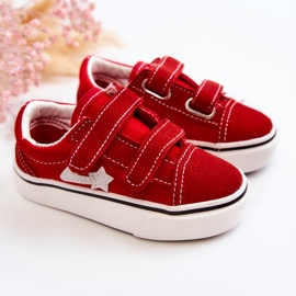 Sneakers Classiche per Bambini Rosse Phiris Velcro rosso 1
