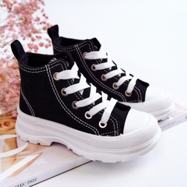 FR1 Sneakers alte per bambini in bianco e nero Freeze bianca 2