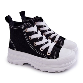 FR1 Sneakers alte per bambini in bianco e nero Freeze 1