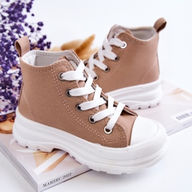 FR1 Sneakers alte da bambino Marrone chiaro Freeze 2