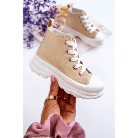 FR1 Sneakers alte per bambini Beige Freeze 1